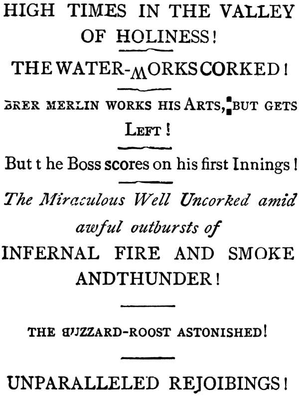 [type: headlines celebrating the restoration of the fountain]